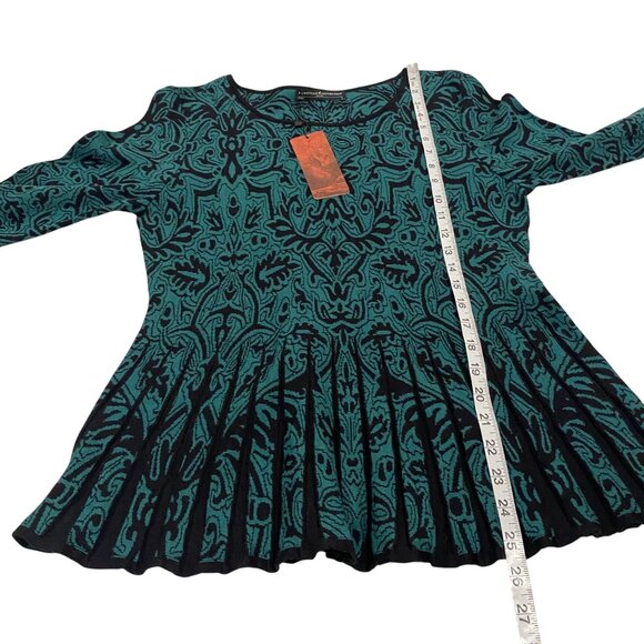 Peruvian Connection Orinda Top Turquoise and Black Size S NWT‎ - Picture 8 of 8